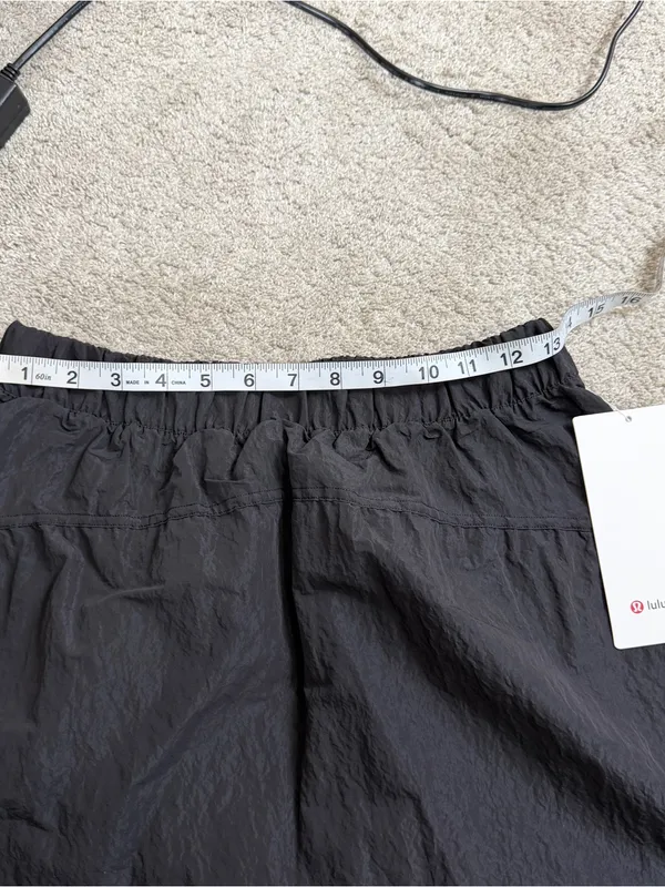 NWT Lululemon Crinkle Nylon High-Rise Mini Skirt Skort Lightweight in Black S - Image 11