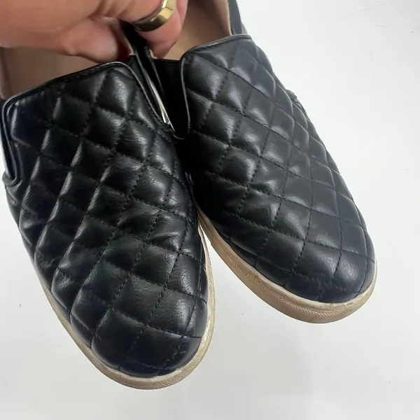 A New Day by target black Reese Quilted Slip-On faux leather Sneakers size 8 - Image 6