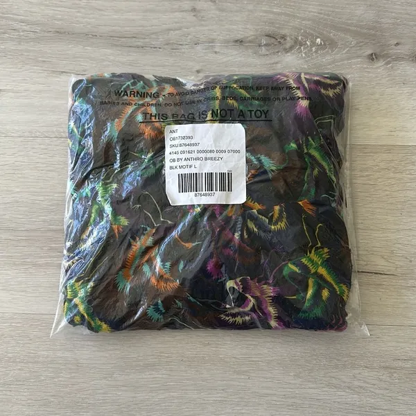 Anthropologie Breezy Sheer Balloon-Leg Pants BLK Motif L NWT IN PACKAGE - Image 9