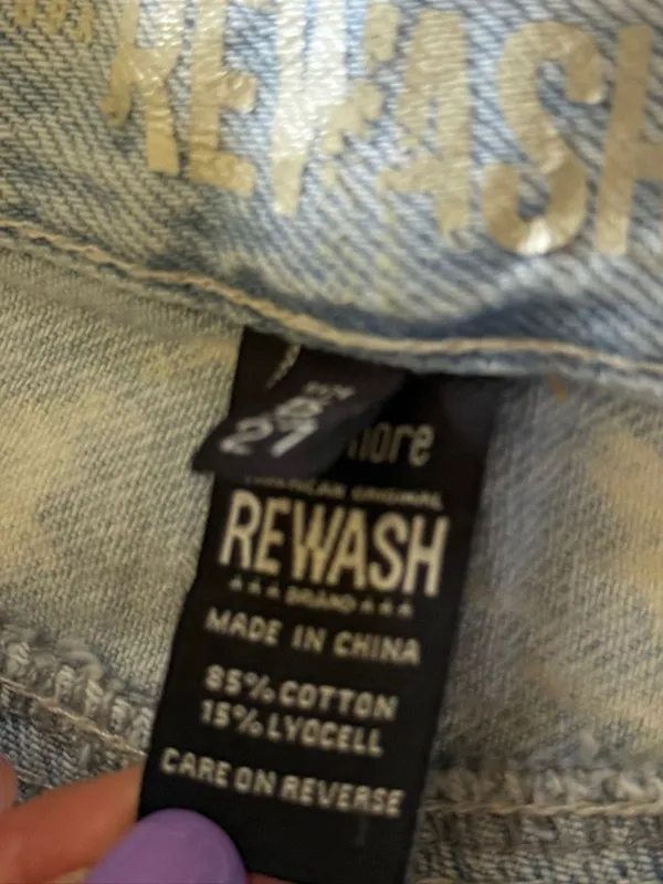 Rewash High Rise Acid Wash Denim Culotte Jeans Size 5/27 - Image 2