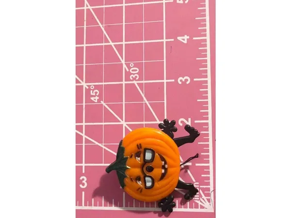 Vintage Articulated Jack O Lantern Pumpkin Pin Pull String Arms Legs Move Estate - Image 5