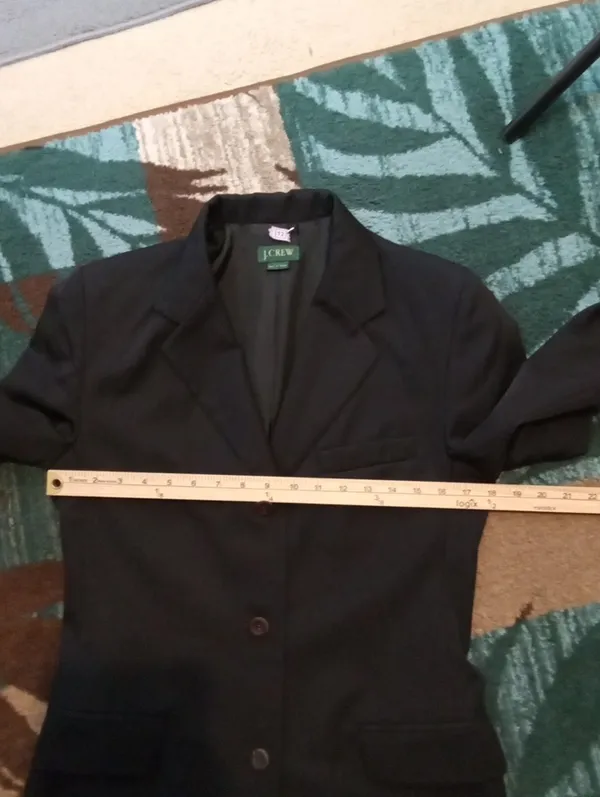 J Crew Vintage Black Wool Blazer Classic 3 Button Career Jacket Timeless Academi - Image 13