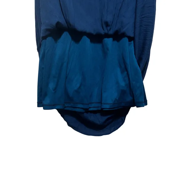 Imaginary Voyage Women Boho Chic Maxi Skirt S Blue Geometric‎ Embroidered Waist - Image 3