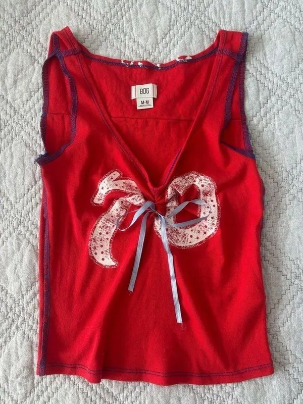 BDG Red Graphic Tank - Image 3