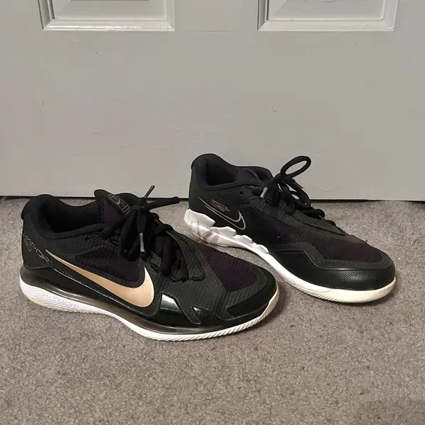 NikeCourt Air Zoom Vapor Pro Black & Gold Women’s Tennis Shoes - Image 2