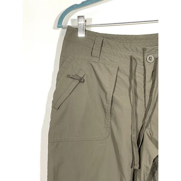 North Face Women's Hiking Pants Size 4 Beige Roll Tab Convertible Pant Pockets - Image 3