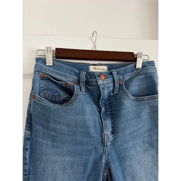 Madewell Cali Demi Boot Jeans 27 Dorrance Wash High Rise ND553 Blue Flare - Image 3