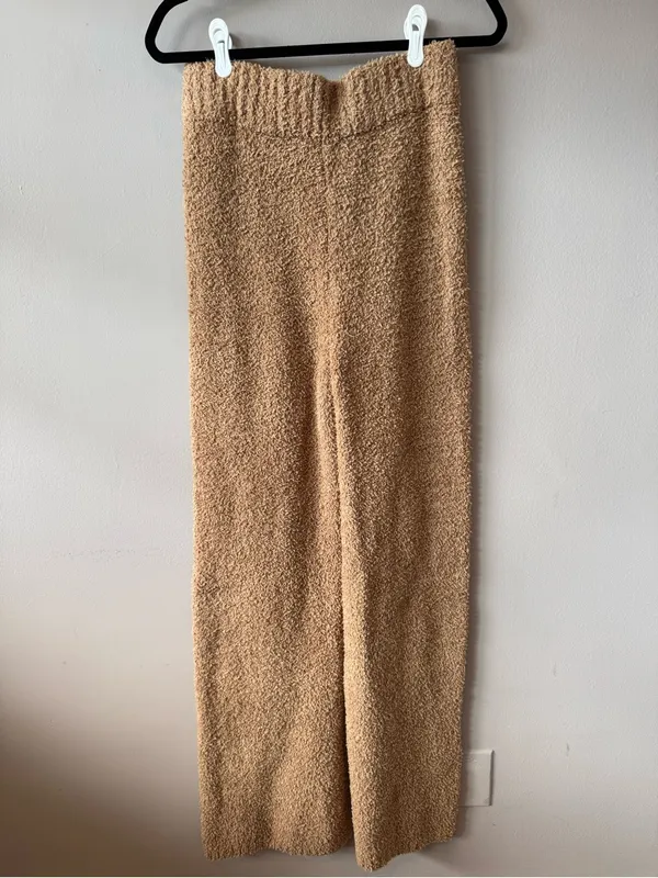 Skims Women’s Teddy Bouclé Cozy Knit Pants in Camel Size Small/Medium - Image 7