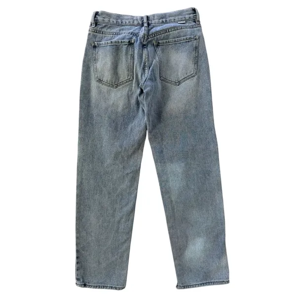PacSun Womens Light Wash Low-Rise Straight Jeans With Button Fly Size 23 - Image 3