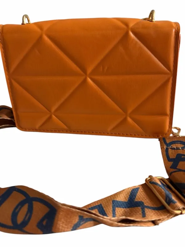 Quilted Faux-Leather Mini Shoulder Bag with Chain Detail - Image 4