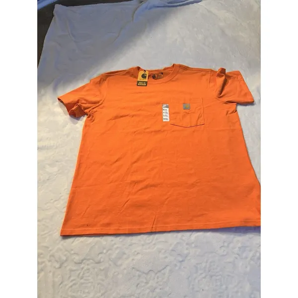 Carhartt Women Loose Fit Heavyweight Short-Sleeve Pocket T-Shirt XLBright Orange - Image 5