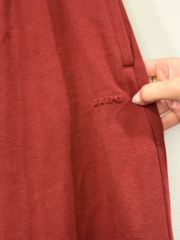 SKIMS Sweatpants Straight-Leg Maroon  - Image 2