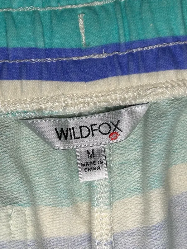 Wildfox Blue Striped Pullover Sweater & Shorts Loungewear Set Womens Size Medium - Image 12