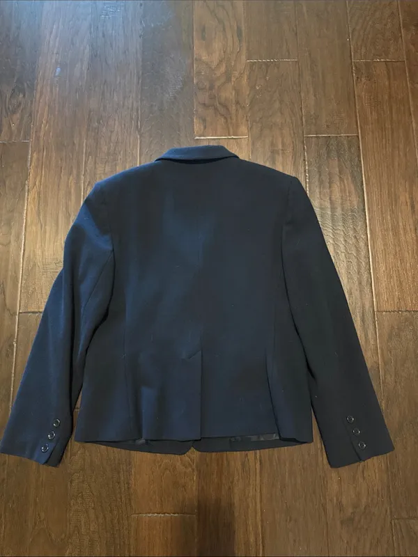 Jones New York Navy Three-Button Wool Blend Blazer Size 8 - Image 4