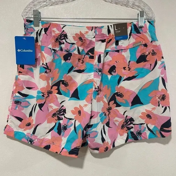 Columbia Women’s Sandy River II Printed Shorts Large 5” Inseam Floral - Image 2