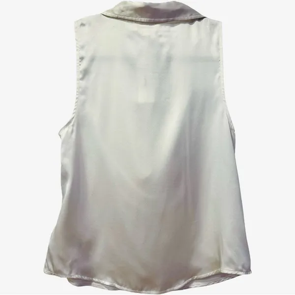 NWT L'AGENCE Colter Silk Cowl Neck‎ Ivory Blouse / Sleeveless Shirt - XS $335 - Image 5