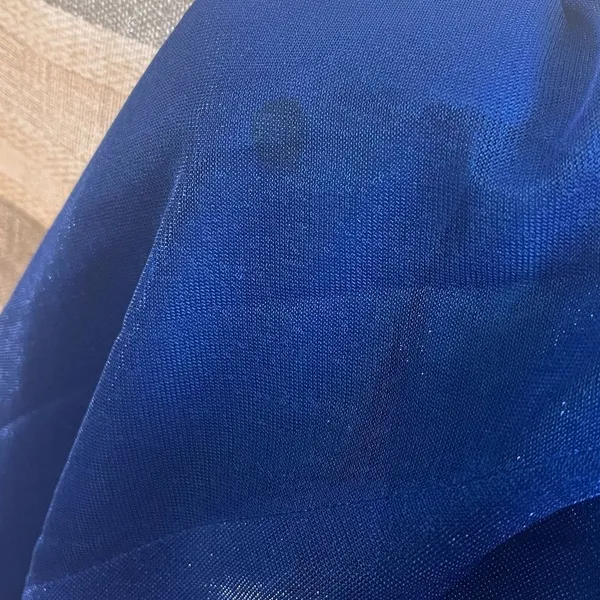 Jessica McClintock‎ Gunn Sax Blue Shimmer Maxi Dress Size 3/4 - Image 6