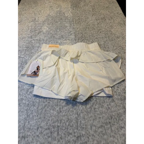 Logilates‎ Women White Ruffle Short tennis Golf Athletic Size Small NWT - Image 3