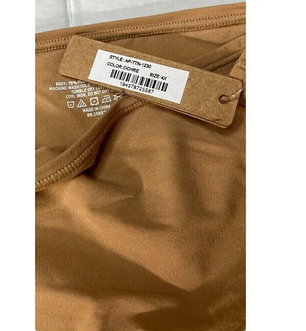 SKIMS KIM Kardashian Fits Everybody Turtleneck Ochre Size 4X AP-TTN-1230 NWT - Image 5