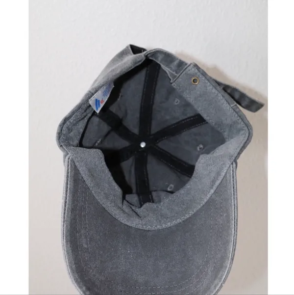 Pigment Dyed Adjustable Baseball Cap Gray - Image 6