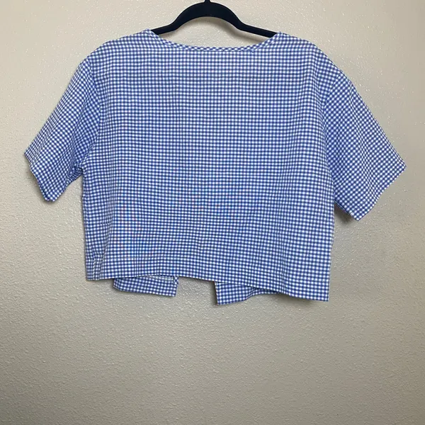 Blue Gingham Bolero Large Cottagecore Country Cowgirl Western Prairie Preppy - Image 2