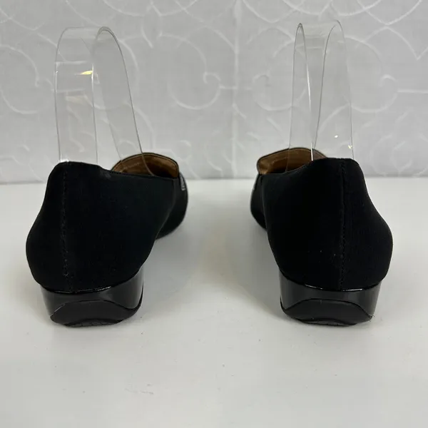 Abella Desiree Women’s Shoes Size 7.5 Black‎ Wedge Slip-On Round Toe Loafers NEW - Image 6