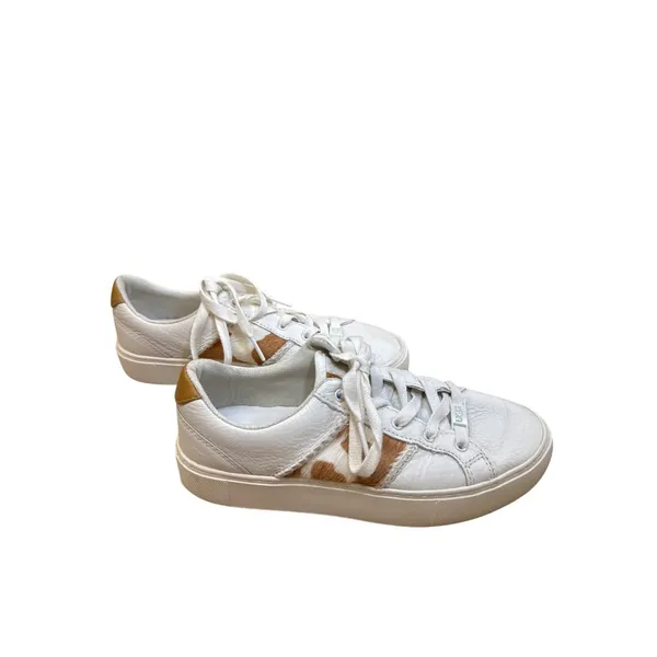 Ugg Womens White Brown Leopard Print Sneakers shoes Size 6 SKU8138 - Image 3