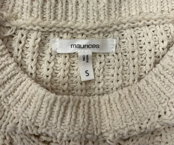 Maurice's 🎞️ Cream Cable Knit Crewneck Sweater in Women’s Sm - Image 5