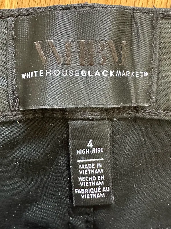 White House Black Market High-Rise Coated Skinny Jeans Black Size 4 - Image 7