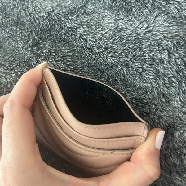 Saint Laurent Ysl Cassandre Matelassé Card Case In Lambskin $380 - Image 6