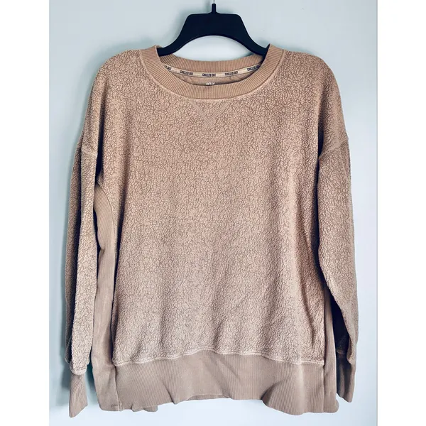 Aerie Chilled Out Sweater XS Sand Color Cottage Casual Fall Winter - Image 3