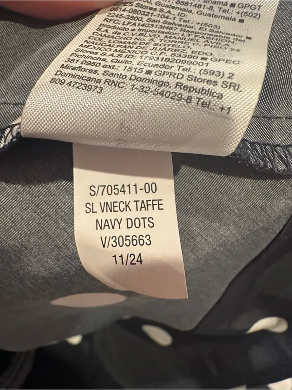 Old Navy Special Occasion Navy Blue Taffeta Polka Dot Tie-Shoulder Dress S - Image 8