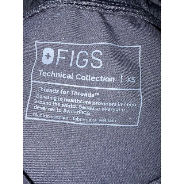 FIGS Zamora Jogger Scrub Pants Technical Collection Charcoal Gray Drawstring XS - Image 3