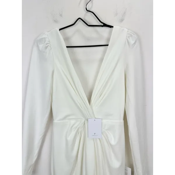 Lulus Stunning Romance White Long Sleeve Mermaid Maxi Dress Wedding XS NWT - Image 13