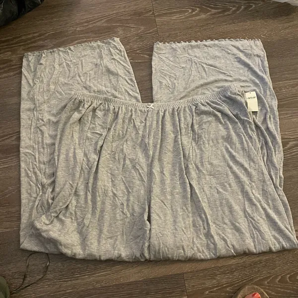 NWT Aerie Real Soft® Rib Trouser Grey PJ. Size XXL - Image 5