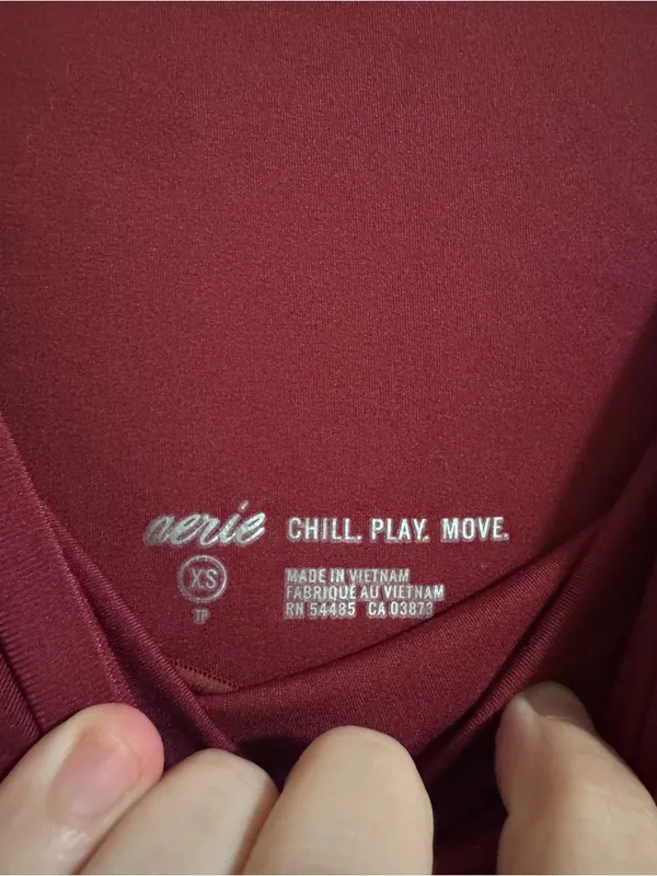 aerie Burgundy leggings - Image 2