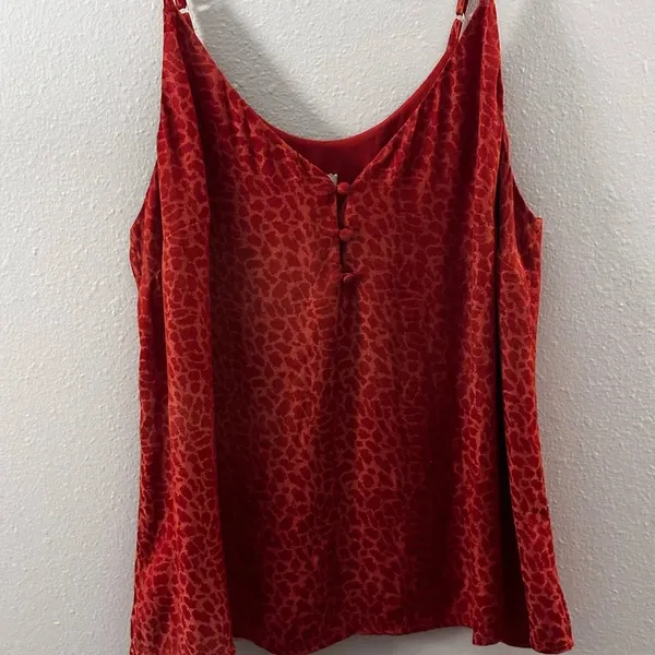 A New Day Women‎ Red/Orange Cami Top Blouse Size Small. - Image 3