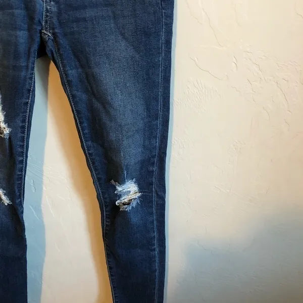 Just Us‎ Distressed Raw Hew Denim Jeans - Image 3