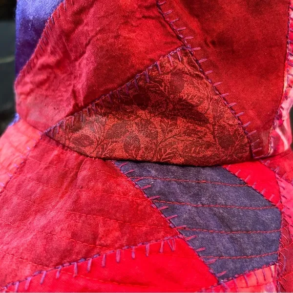 Homemade Quilted Patchwork Bohemian Festival Bucket Hat Size Small - Image 8