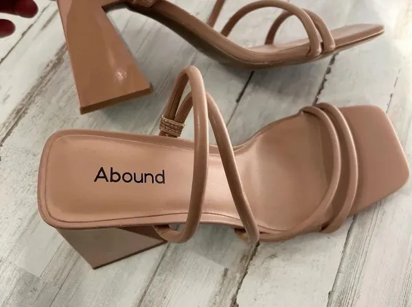 Abound Austyn Tubular Strappy Block Heeled Sandal Tan Mocha Size 9 NEW - Image 7