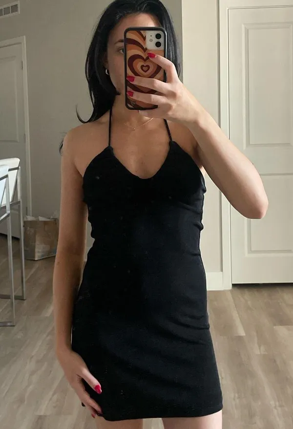Princess Polly Pazia Halter Mini Dress Black - Image 7