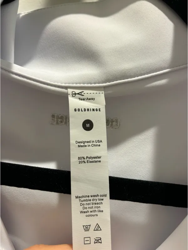 Gold Hinge White Half-Zip Crop Top - Image 6