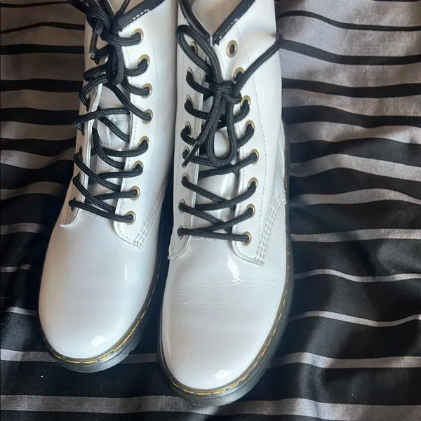 Dr. Martens White Lace Up Boots‎ - Image 14