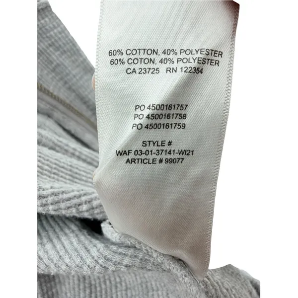Aritzia Tna Gray Waffle Knit Cropped Zip Hoodie Size 2 AS IS Missing Zipper Pull - Image 6