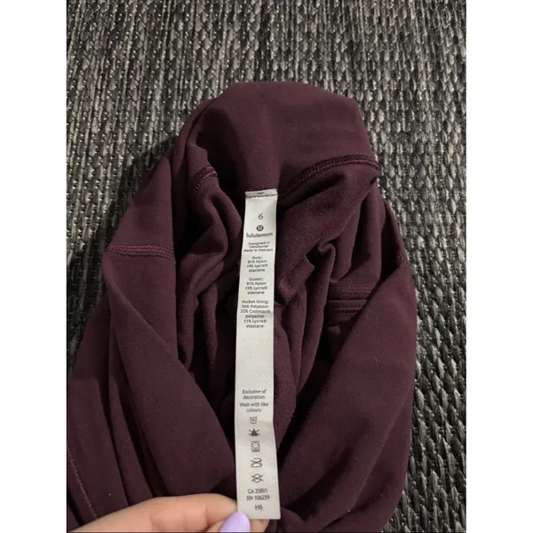 Lululemon Align Super High Rise Bike Shorts 10” Nulu Lightweight Soft Cassis - Image 4