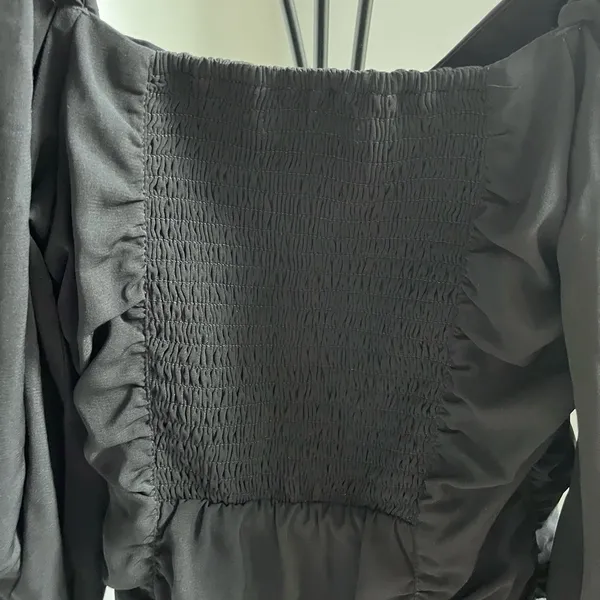Abercrombie Black Ruched Dress NWT - Image 7