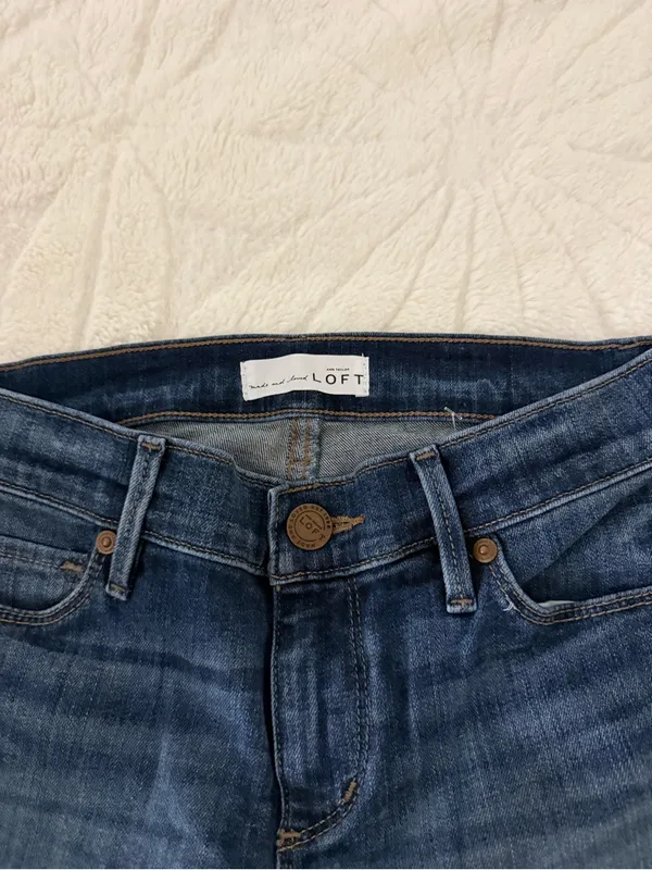 LOFT Dark Wash Skinny Jeans - Image 2