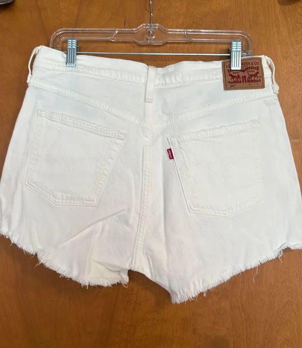 Levi’s 501 Cut-Off Shorts Button Fly Stretch 33 - Image 2