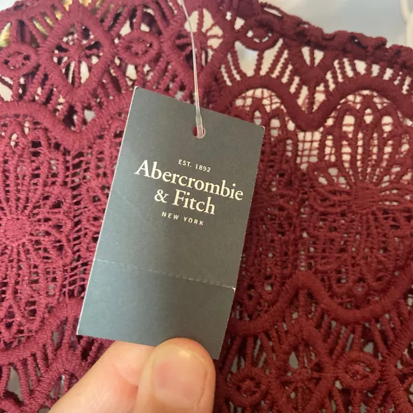 NWT Abercrombie and Fitch 1892 Collection Lace Short Sleeve Mini Dress Medium - Image 9