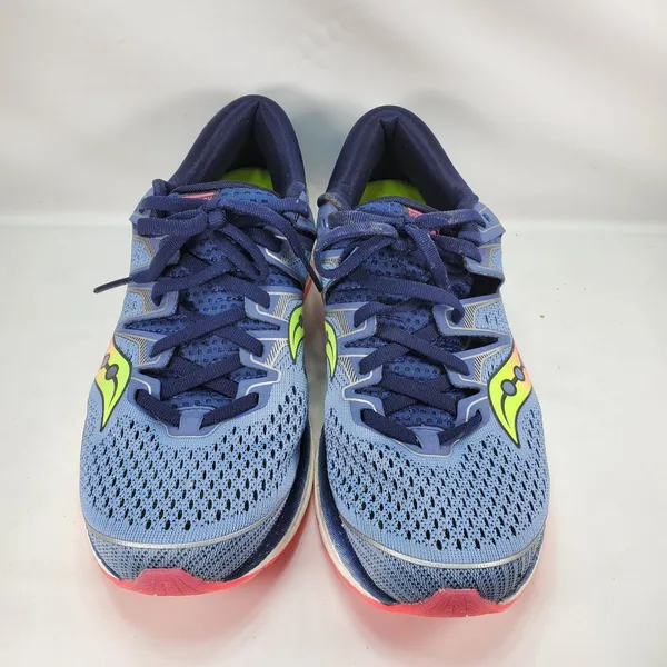 Saucony Triumph ISO 5 Running Shoes Womens 8.5 Blue Navy Coral EVERUN S10462-1 - Image 2